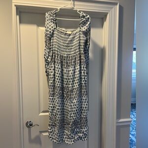 Sail to Sable Patterned Midi Dress